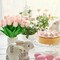 Spring Tabletop Decor – 28PCS Light Pink Artificial Tulips, Real Feel PU Stems for Easter, Spring Wreaths, Wedding Bouquets, Centerpieces, Cemetery & Table Decorations (13" Tall)